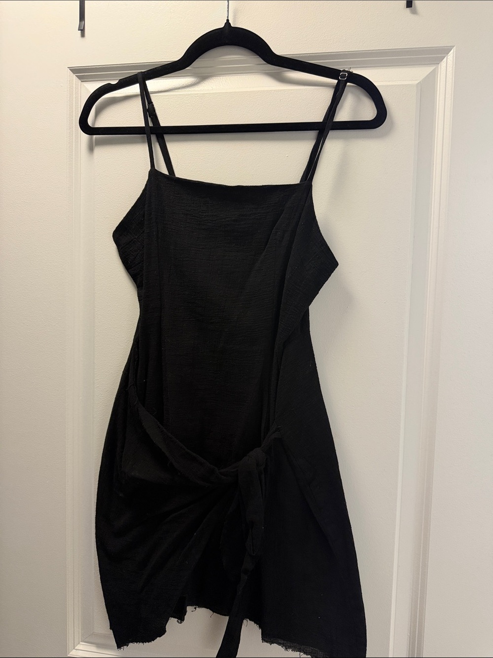 PRINCESS POLLY BLACK WRAP DRESS